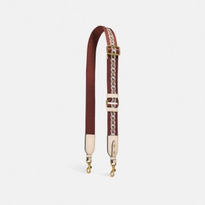 Coach Strap With Chain Stripe Kadın Takı Beyaz | 12695GYRI